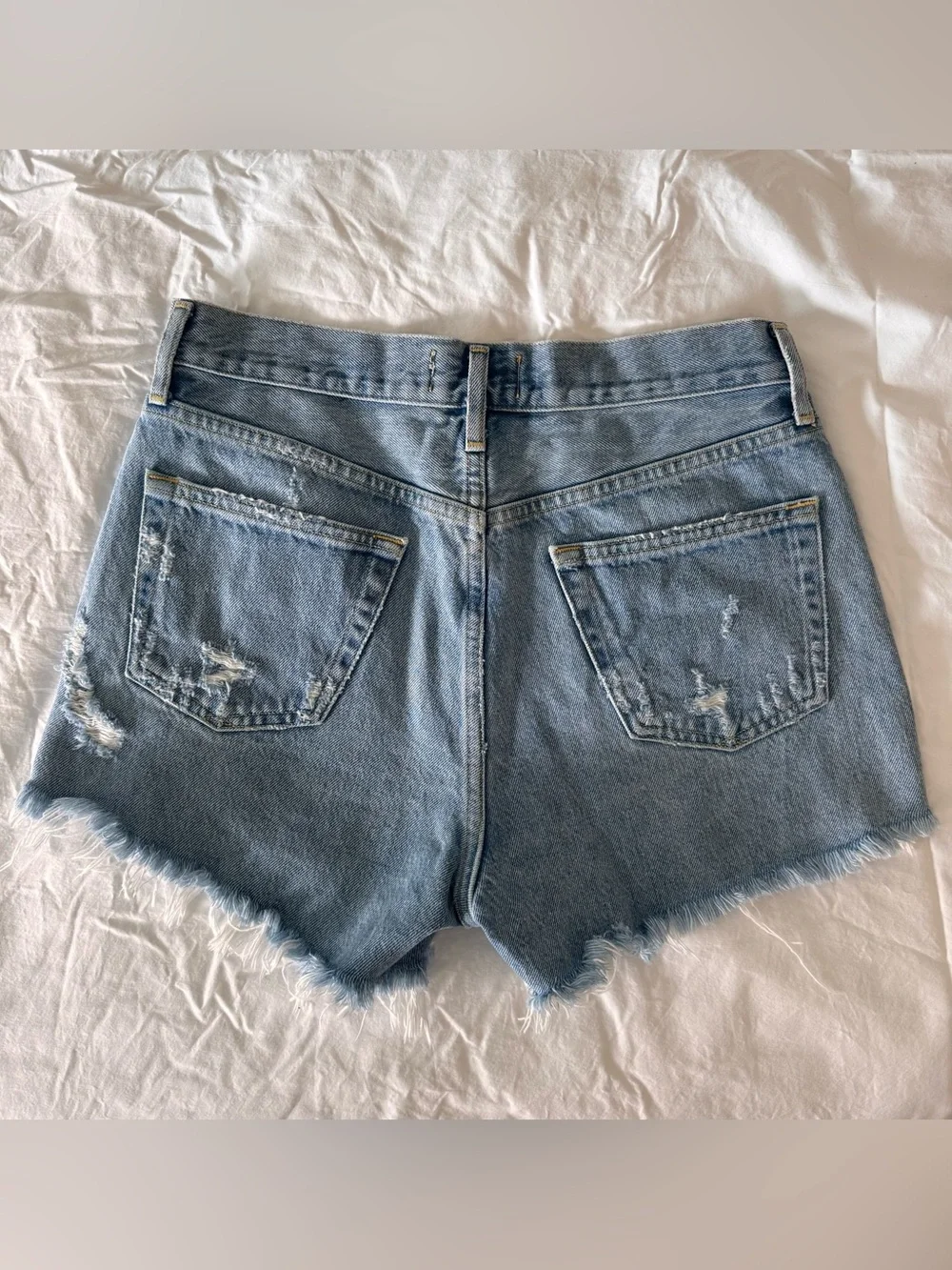 Agolde Parker Distressed Denim Shorts